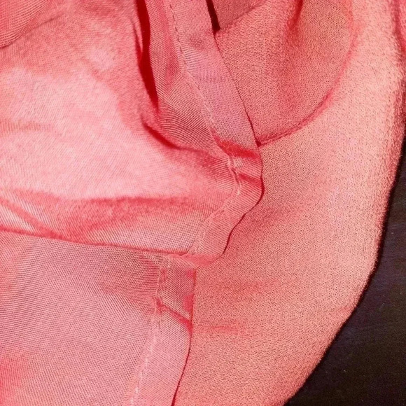 HAZEL Coral maxi dress with embroidered design.  Size Medium - Picture 8 of 8